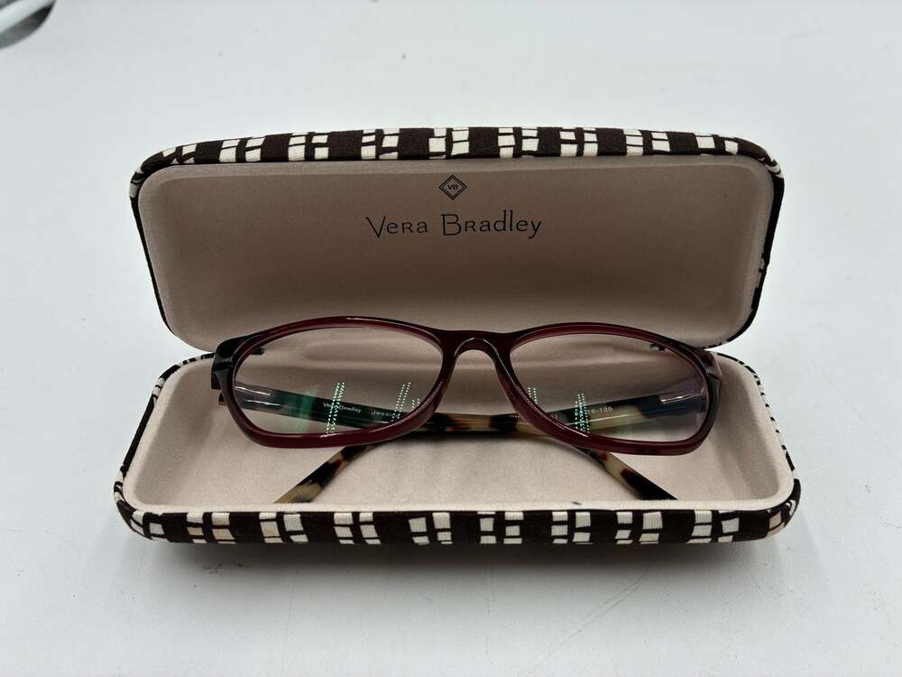 Vera Bradley Jessica Eyeglass Frames with Hard Shell Case in Rainforest Stripes
